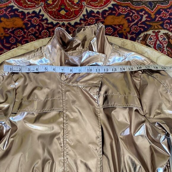 Joseph Ribkoff Foiled Gold Metallic Trench Coat - Picture 13 of 16